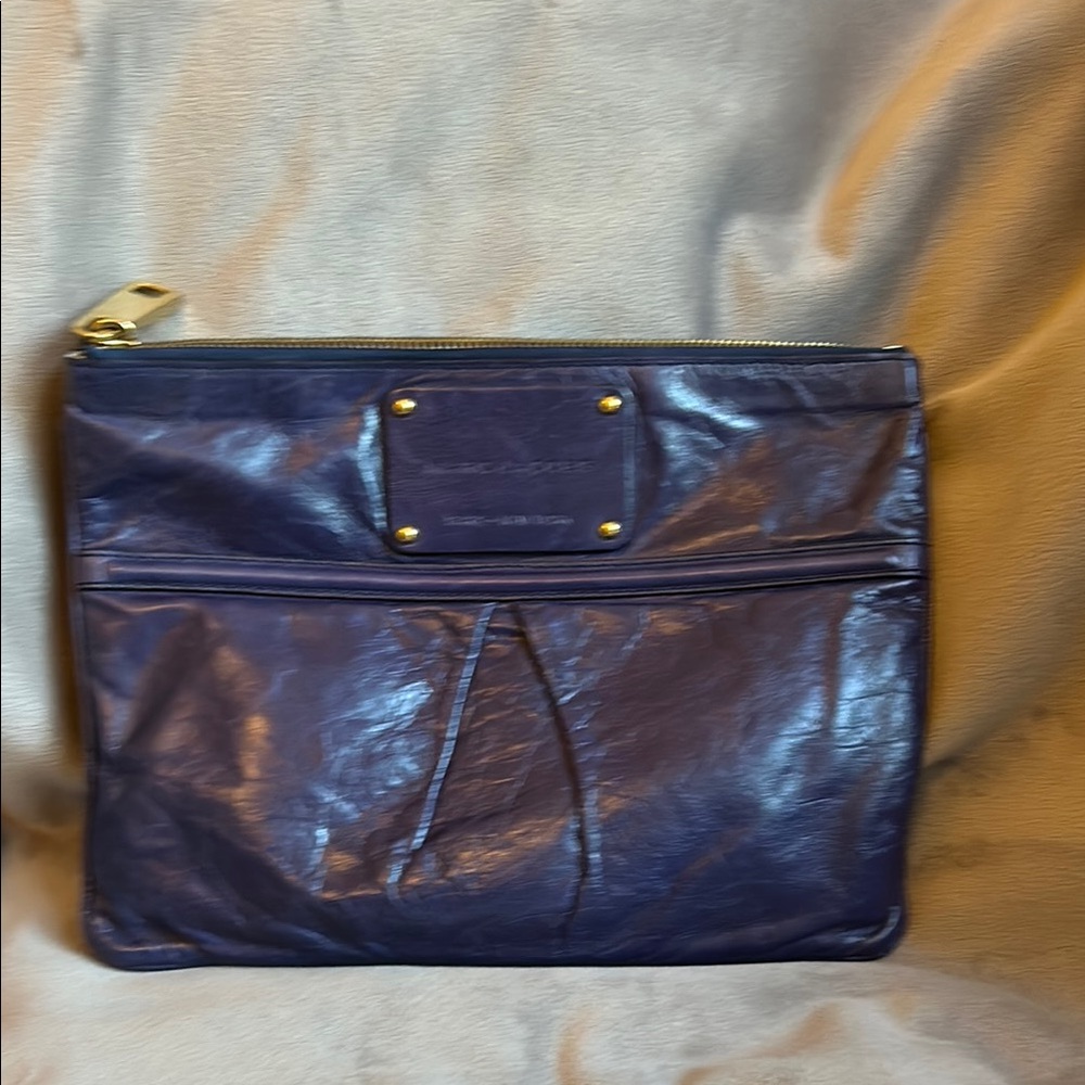 Marc Jacobs Navy Leather Clutch
